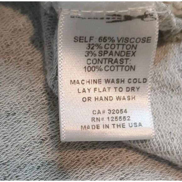 Dolan Anthropologie Womens M Boho Gray 3/4 Sleeve Sweater Cream Crocheted Top - Picture 12 of 12